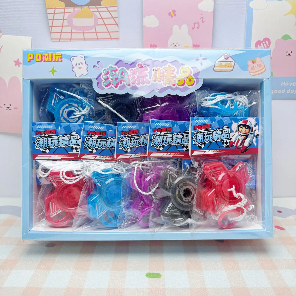24-Pack Pull String Sparking Gyro Toy – Wholesale Box Gyro Toy Set HIP 1 Box 24 Pcs Random color