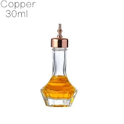 Skull Glass Bitters Dropper Spray Bottle 30/60/120ml Glass Bitters Bottle HIP Copper 30ml