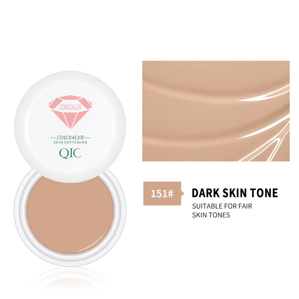 QIC High Coverage Waterproof Concealer Cream | All Skin Tones Concealer Foundation Cream HIP 151