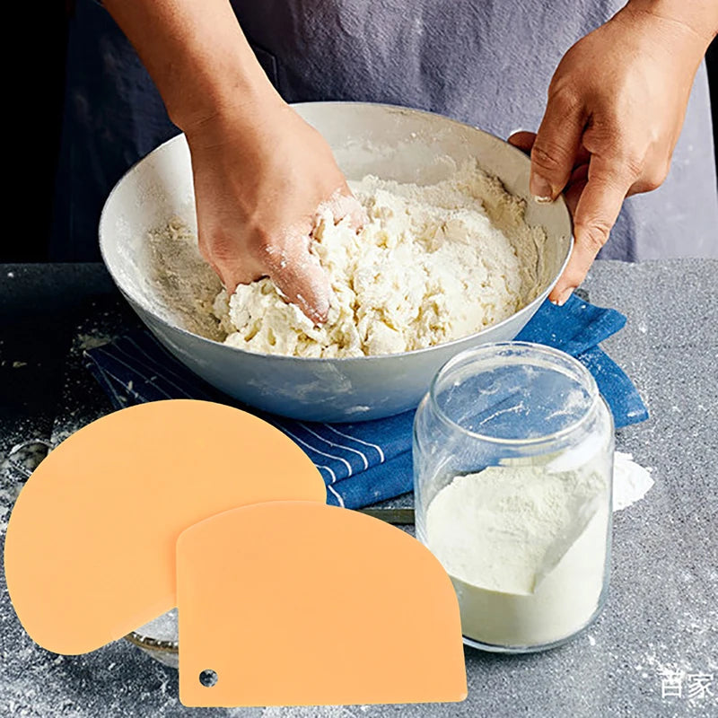 Flexible Plastic Dough Scraper & Cake Spatula | Baking Tool Dough Scraper Spatula HIP
