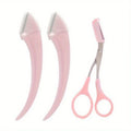 RUZOFO Eyebrow Trimmer Kit – Razor, Scissors & Comb Eyebrow Trimmer Kit HIP C613-pink 2A1B