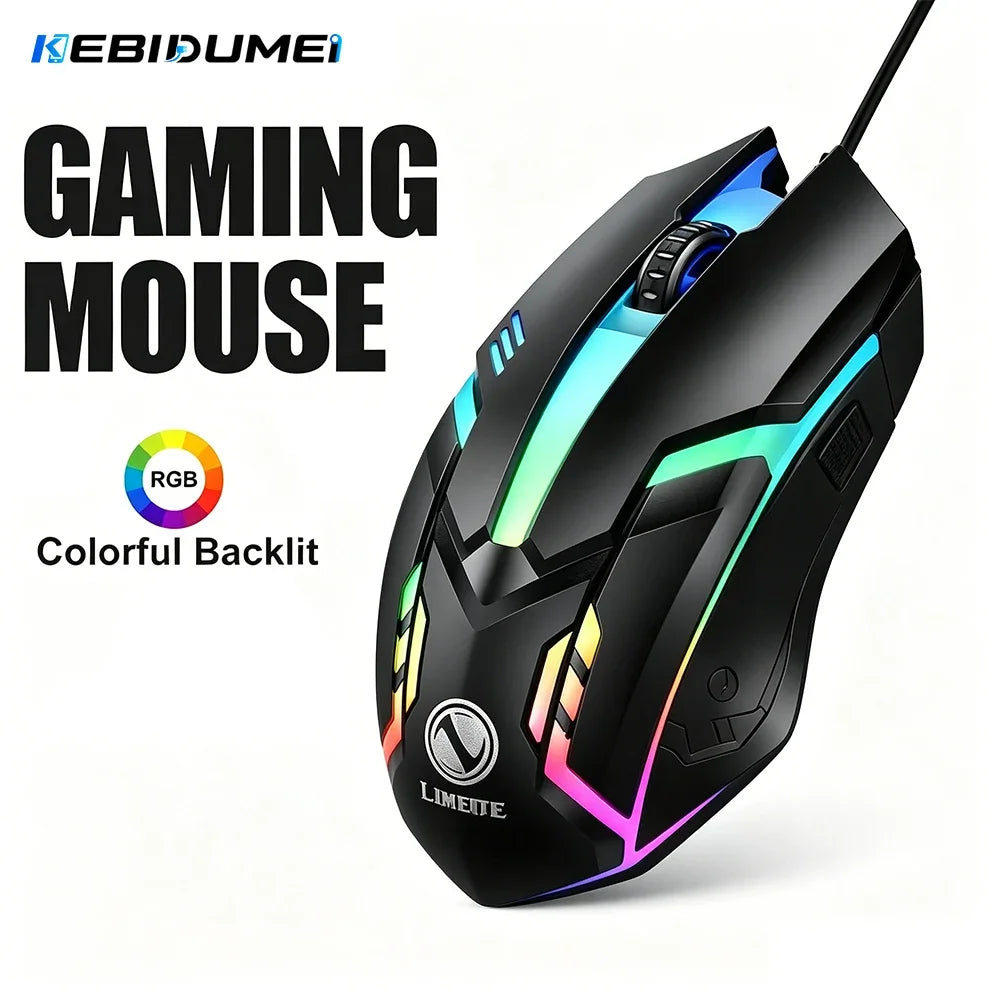 KEBIDUMEI RGB USB Wired Gaming Mouse – Ergonomic Optical Wired Gaming Mouse HIP
