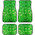 Shamrock Print Car Floor Mats 4pc Non-Slip Set – Black Car Floor Mats HIP black