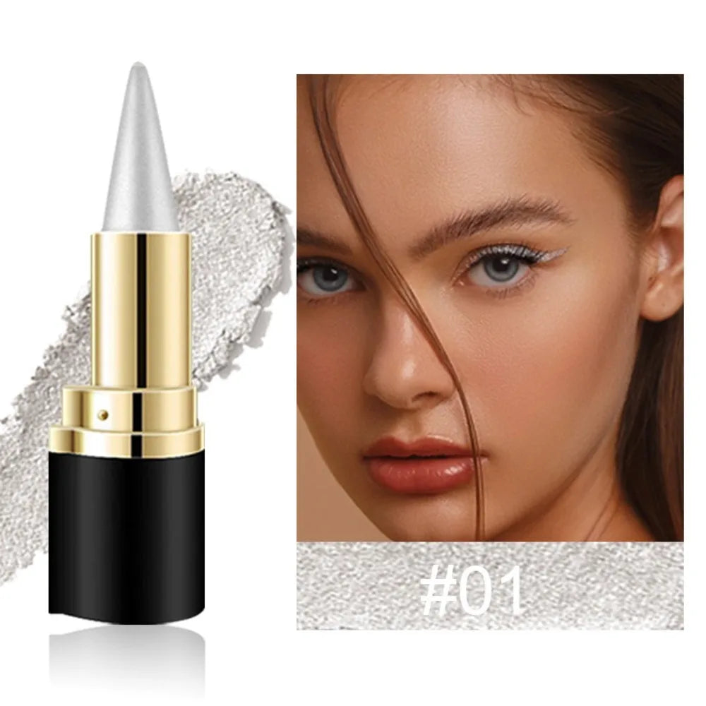 Tapered High Pigment Creamy texture Eyeliner Stick Sweat Proof Pencil Daily Makeup Multifunctional Eyeliner Gel Lip&Eyes Pen HIP 01