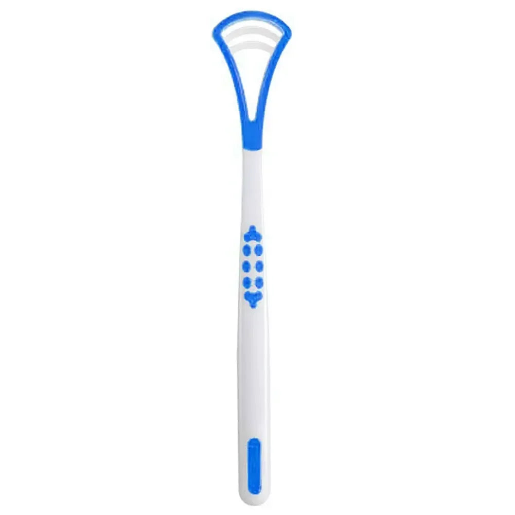Silicone Tongue Scraper & Brush – Fresh Breath Oral Care Set Tongue Scraper HIP C786-Blue 1pcs