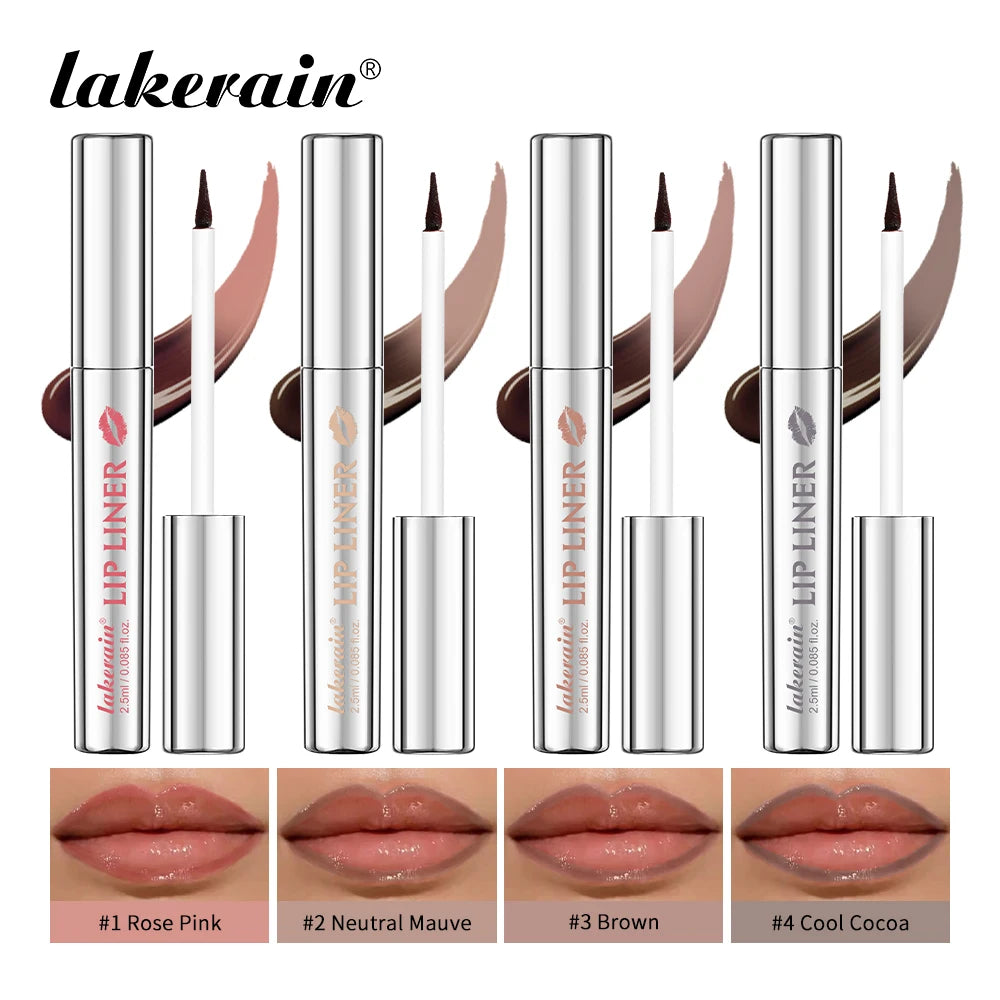 Peel Off Lip Stain Lip Liner Tattoo Long-Lasting Waterproof Smudge-Proof Transfer-Proof Matte Lipliner Magic Lip Cosmetic HIP 4 Colors