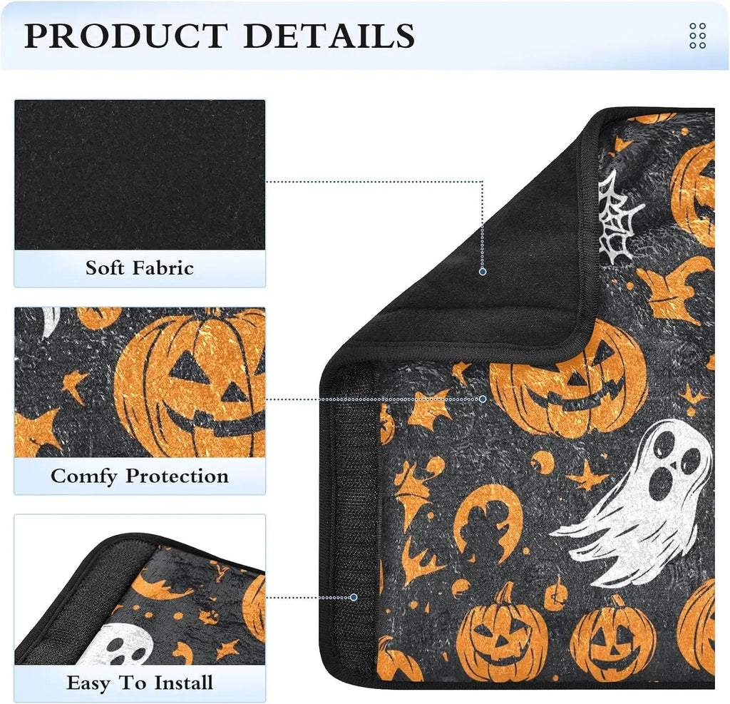 Halloween Ghost & Pumpkin Seat Belt Cover Pads – Set of 2 Seat Belt Cover HIP