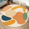 Modern Round Rug – Soft, Anti-Slip & Washable Floor Mat Round Area Rug HIP 1 120X120CM