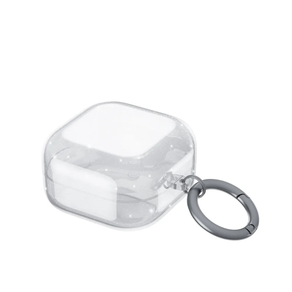 Clear TPU Case + Keychain for Samsung Galaxy Buds 4 / 4 Pro Earbud Protective Case HIP Shining