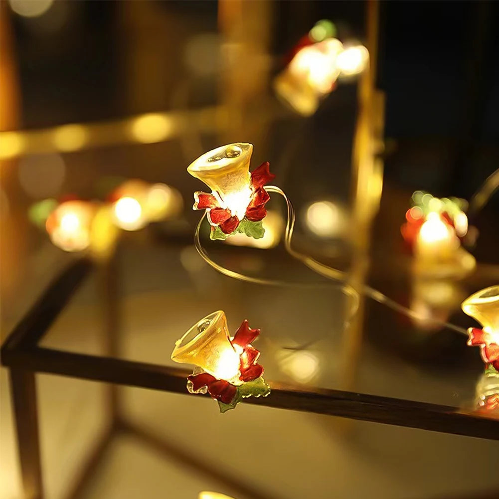 Christmas LED String Light Santa Claus Gingerbread Man Xmas Tree Ornament Christmas Decoration For Home New Year Party Kids Gift HIP