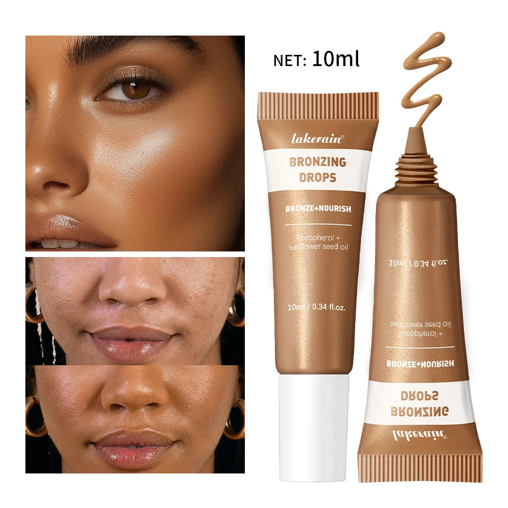 2psc Bronze And Brighten Drops Duo Kit Burst And Bronzing Drops Skincare Set Nourish Visibly Brighten Hydrate Travel Size Bronze HIP