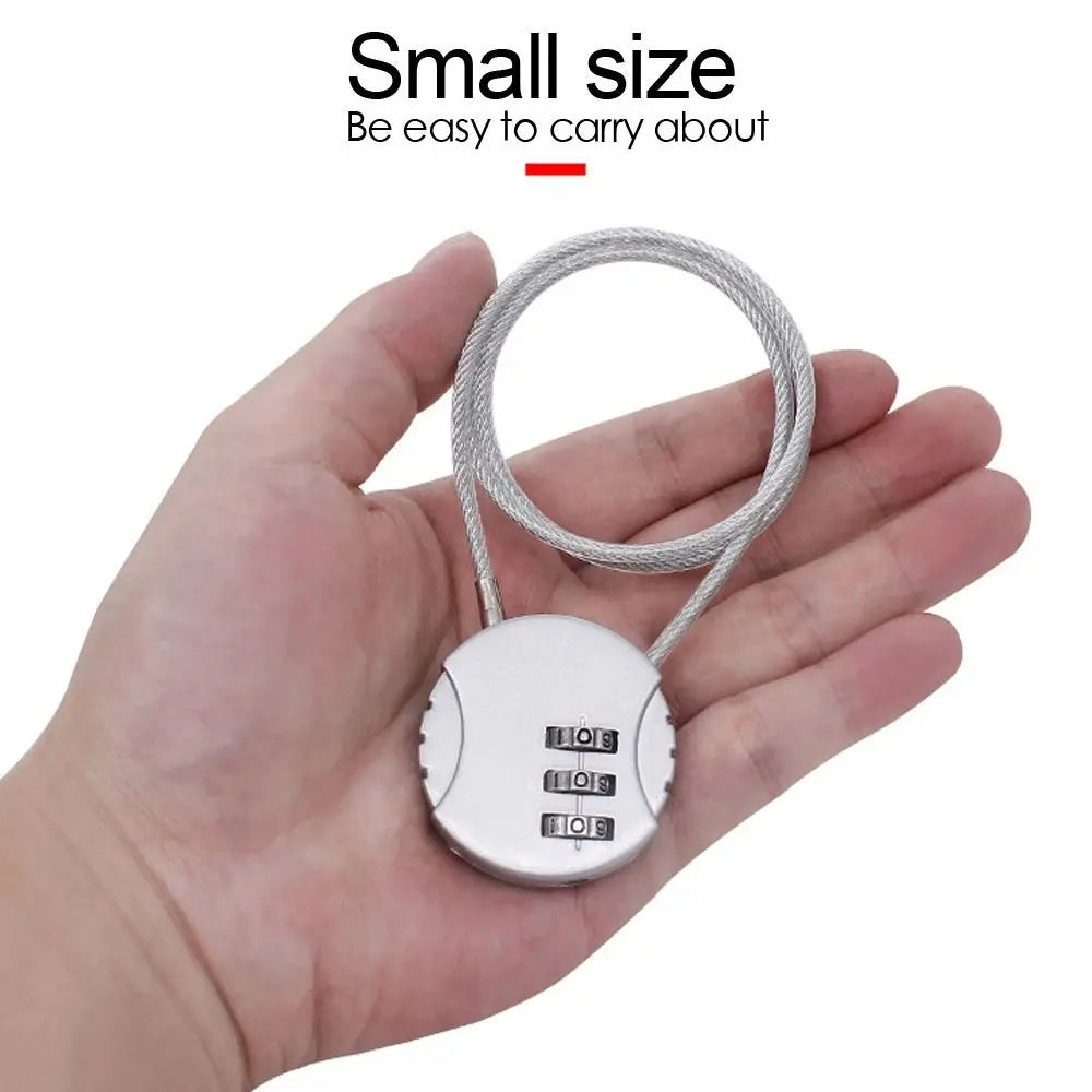 Wire Rope Digit Combination Padlock – Motorcycle Helmet Lock Combination Cable Lock HIP