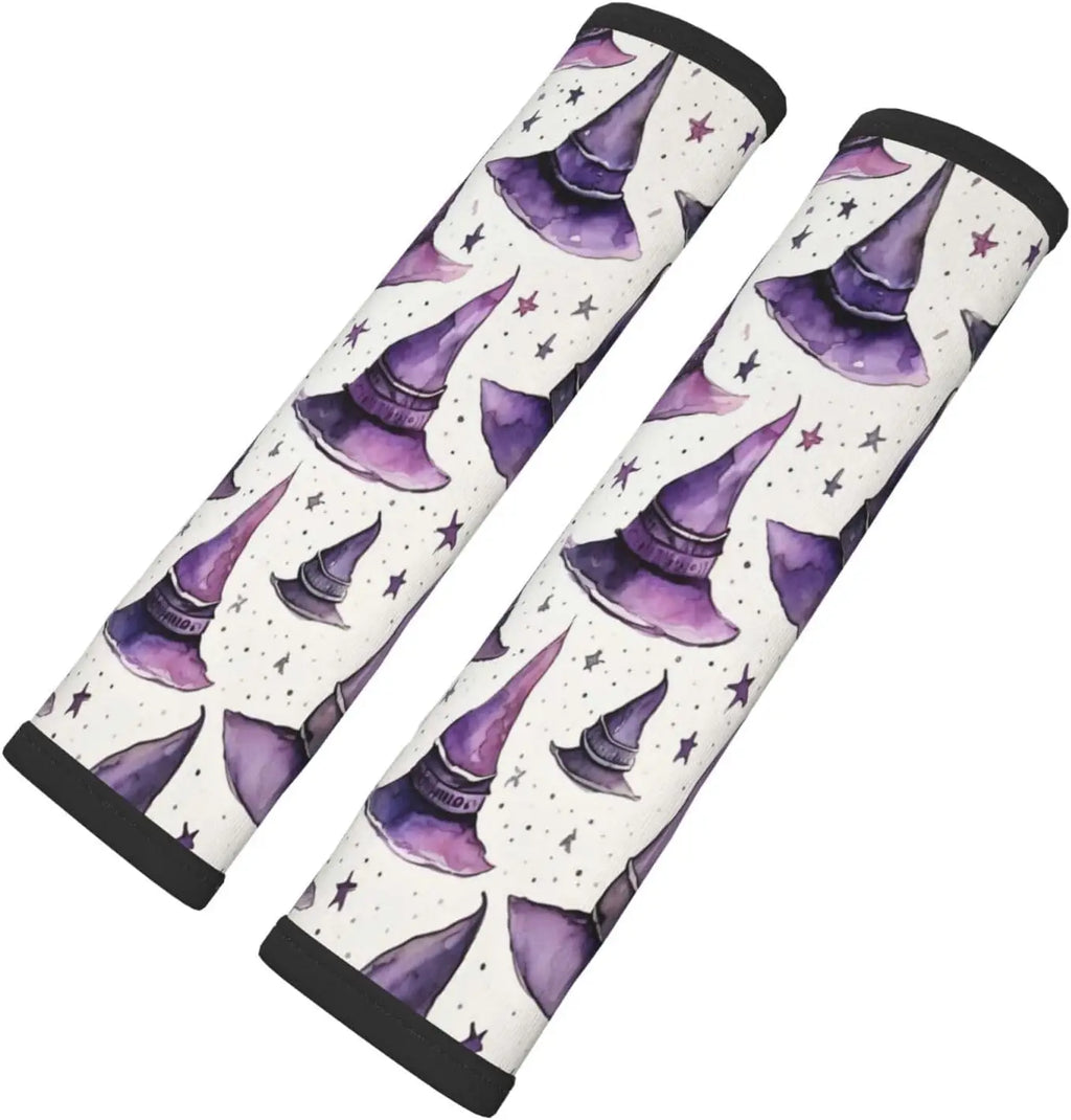 Halloween Witch Hat Seat Belt Covers – 2-Pack Neoprene Pads Seat Belt Cover HIP