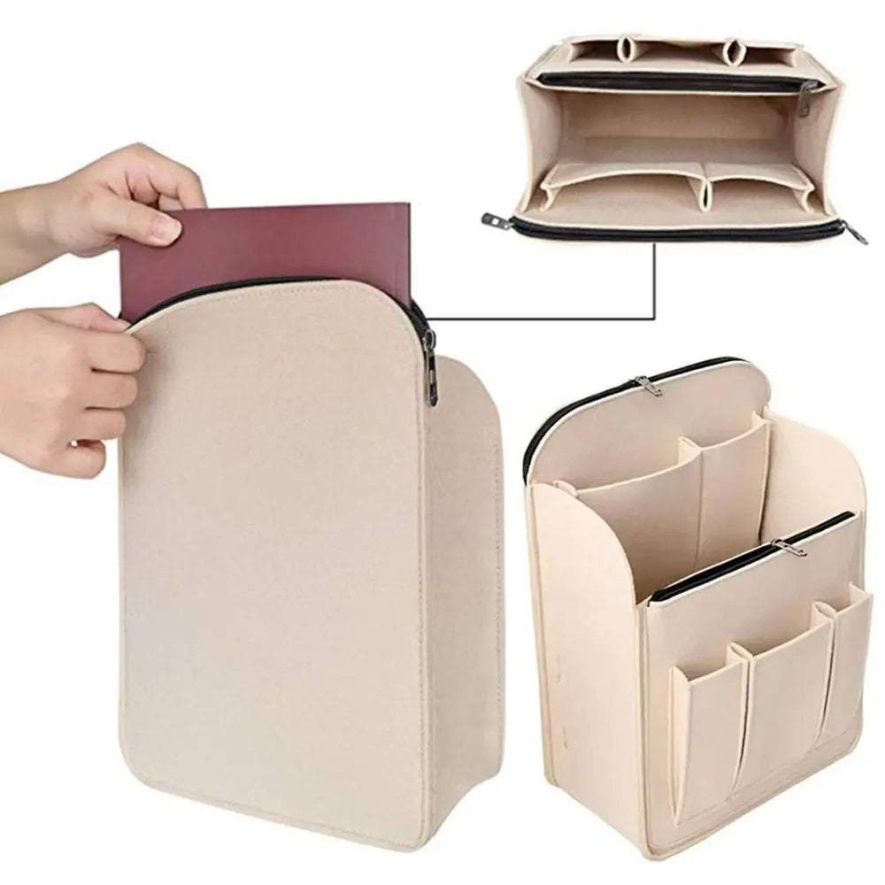 Felt Backpack Insert Organizer – Multi-Pocket Inner Bag Bag Insert Organizer HIP
