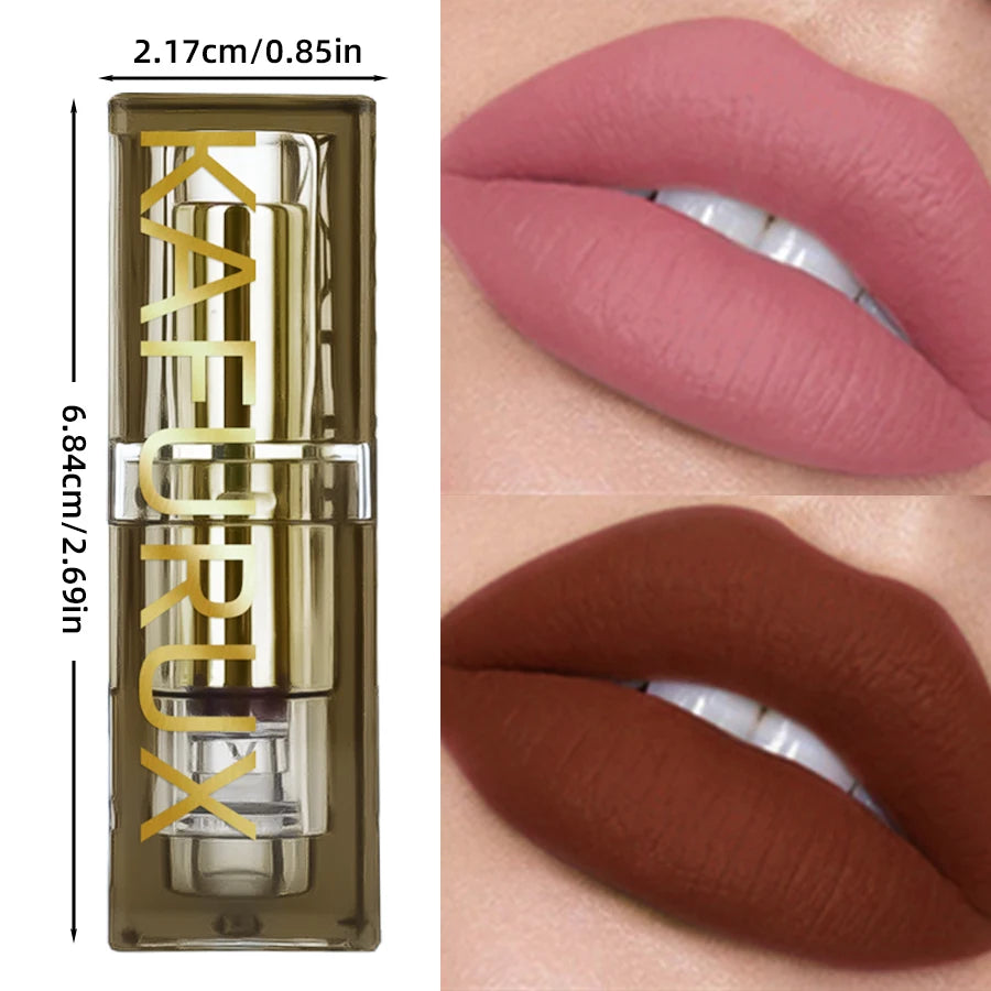1pc Two-tone Matte Lipstick Pink Waterproof Lip Makeup Easy to Use Lipstick Refill Lip Tint, Long Lasting Lip Senior Cosmetic Gi HIP