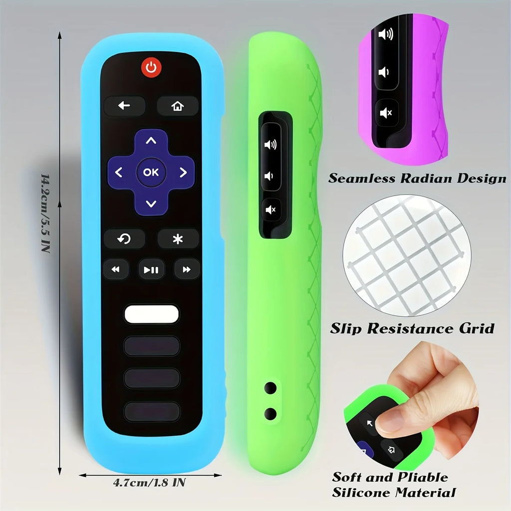 Glow-in-the-Dark Silicone Remote Cover – Roku, TCL & Hisense Remote Control Cover HIP