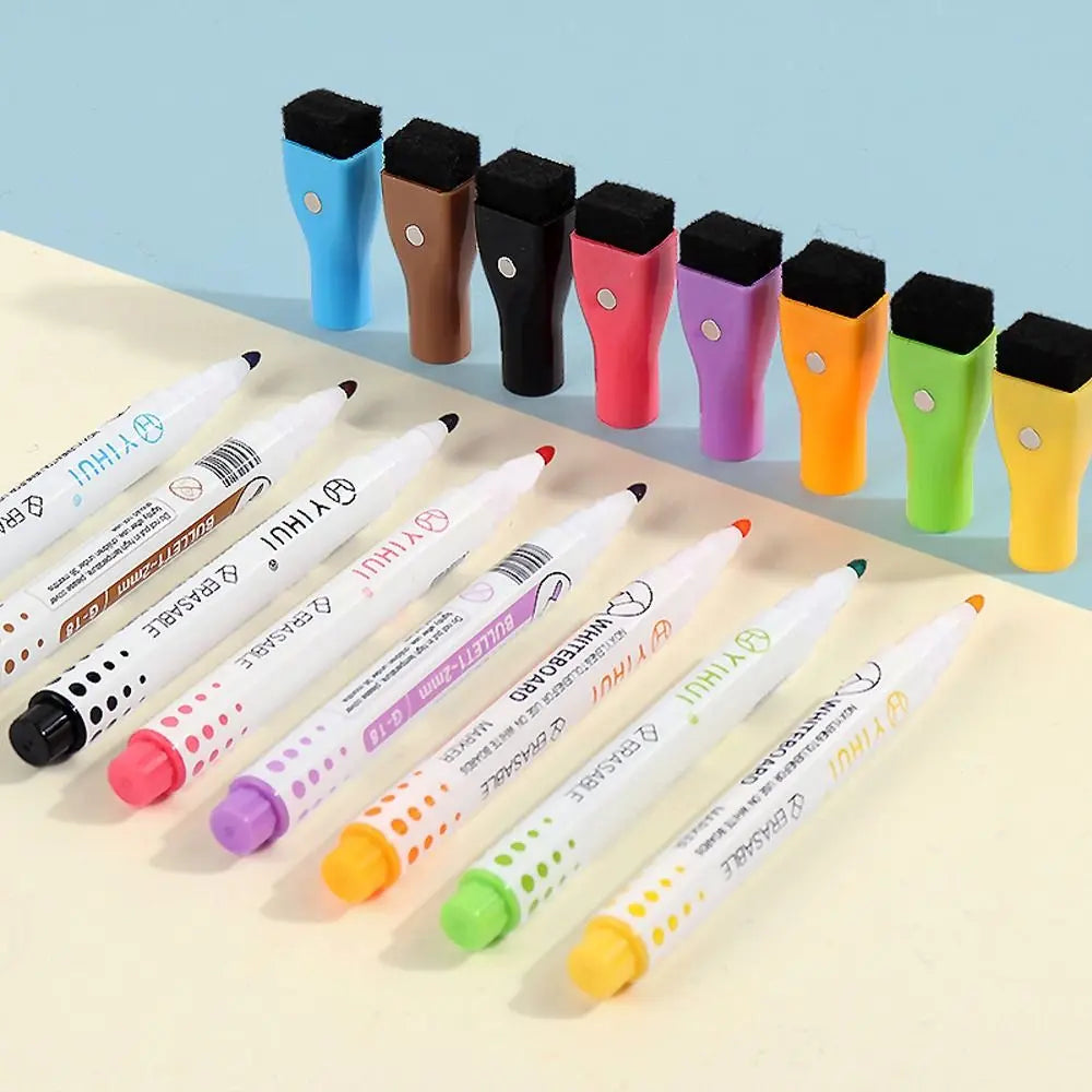 Erasable Magnetic Whiteboard Markers – Multi-Color Set of 5 Whiteboard Marker Set HIP