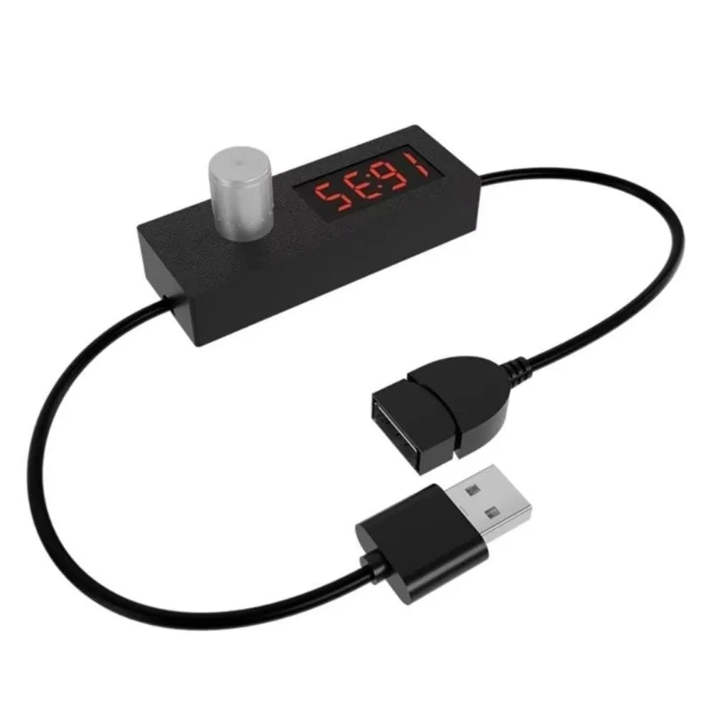USB Countdown Timer Switch Cable – 5V Digital Display, 5min–24hr USB Timer Switch HIP 01