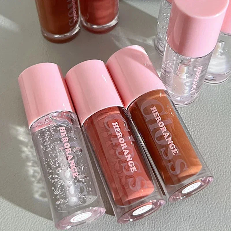 Water Light Lip Gloss Moisturizing Transparent Jelly Mirror Lip Glaze Crystal Clear Hydrating Lip Plumping Gloss Korean Makeup HIP