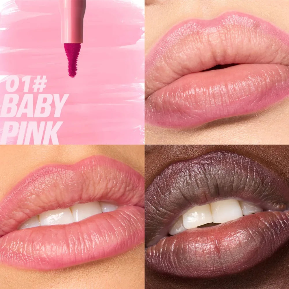 Waterproof Matte Lipliner Pencil Red Contour Tint Lipstick Long Lasting Non-stick Cup Moisturising Lips Makeup 8 Colors Velvet HIP 01