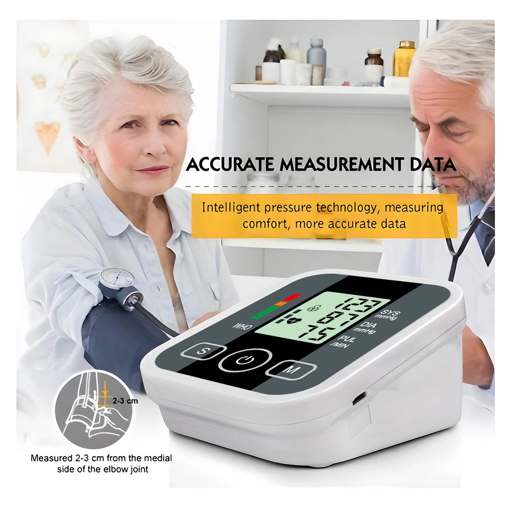 Upper Arm Digital Blood Pressure Monitor – USB or Battery Blood Pressure Monitor HIP