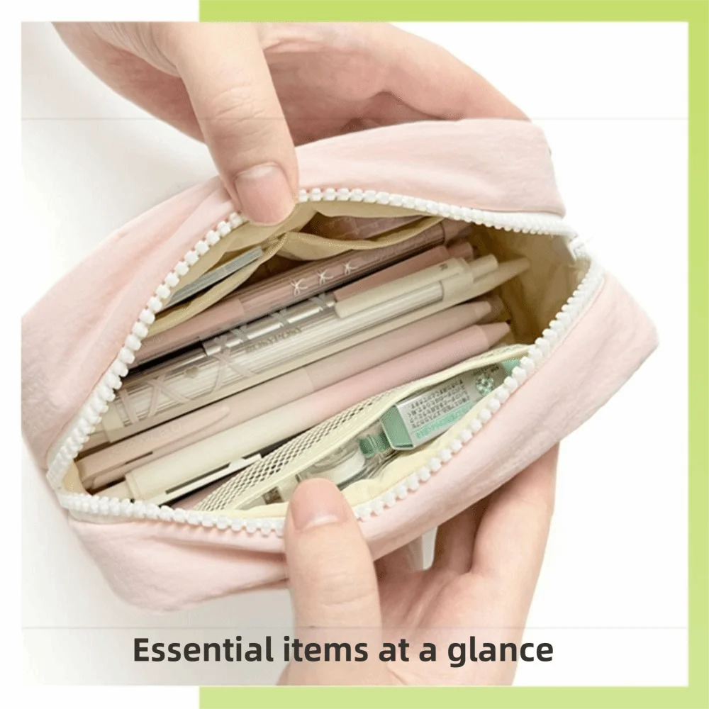 Large Capacity Pencil Pouch – Solid Color & Star Pendant Pencil Pouch HIP