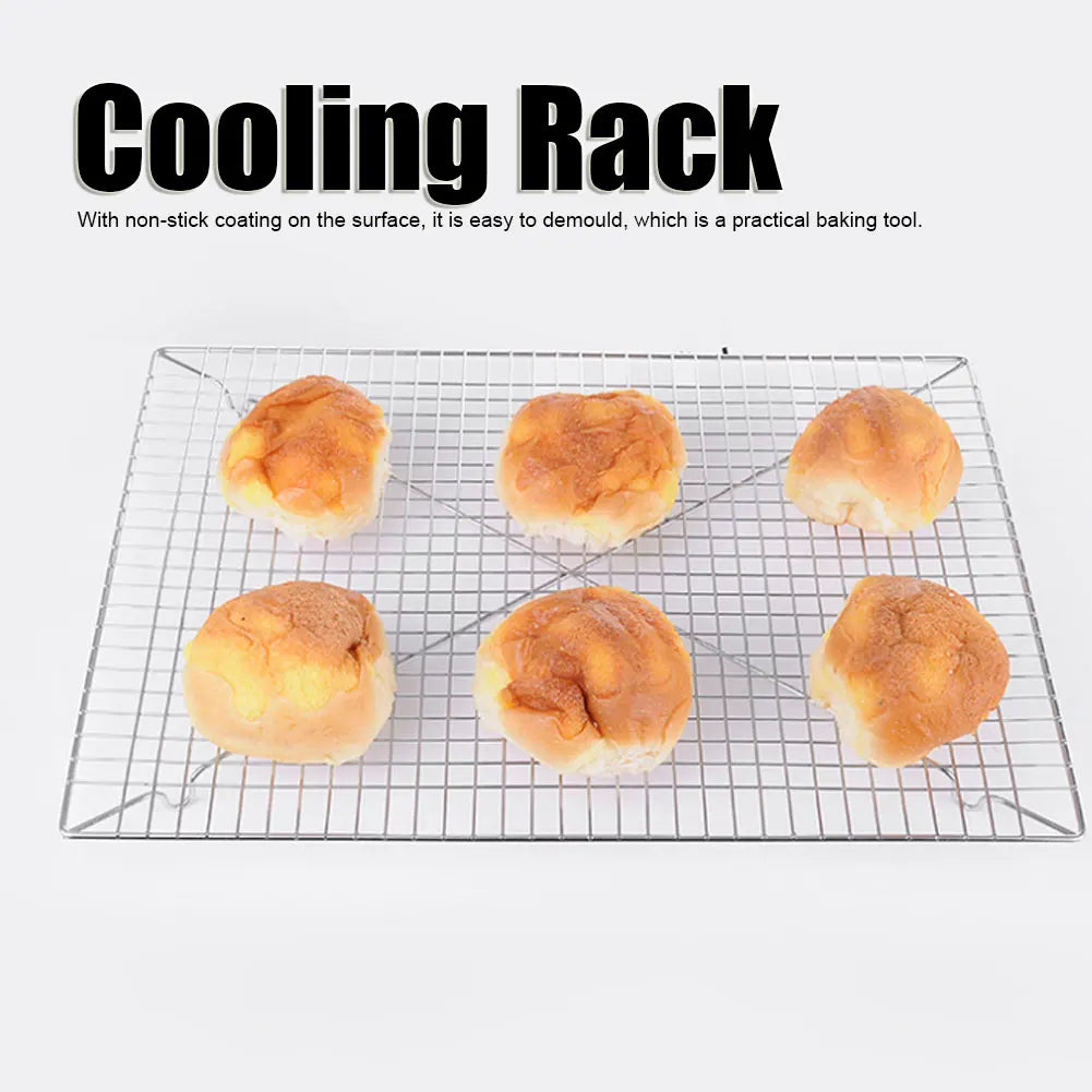 Baking Tools Cake Cooler Holder Non‑Stick Stainless Steel Baking Cake Breads Cooling Rack Kitchen Utensils 46x33x2.8cm HIP
