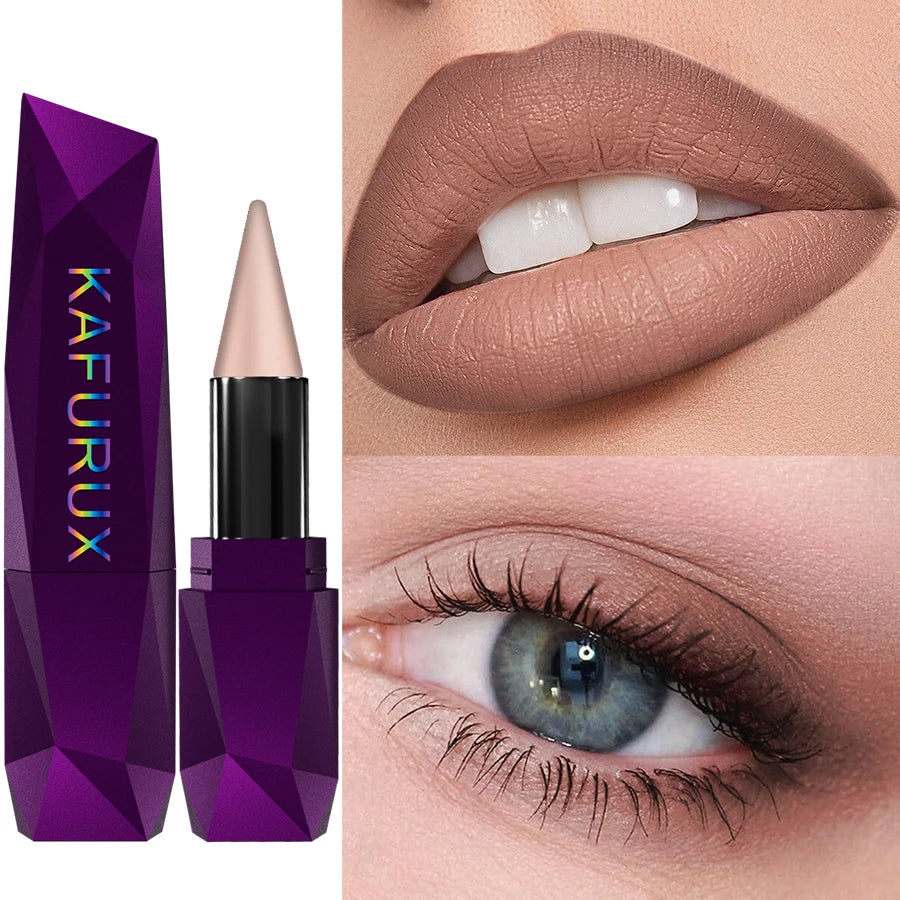 1pc Matte Sexy Lipstick Non Fading Brown Lipliner Pen Contour Tint Lipstick Lasting Eye and Lip Makeup On Offer Waterproof Lip HIP