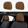 Brown Leopard Car Headrest Covers – Universal Fit, 2 Pack Car Headrest Cover HIP 1