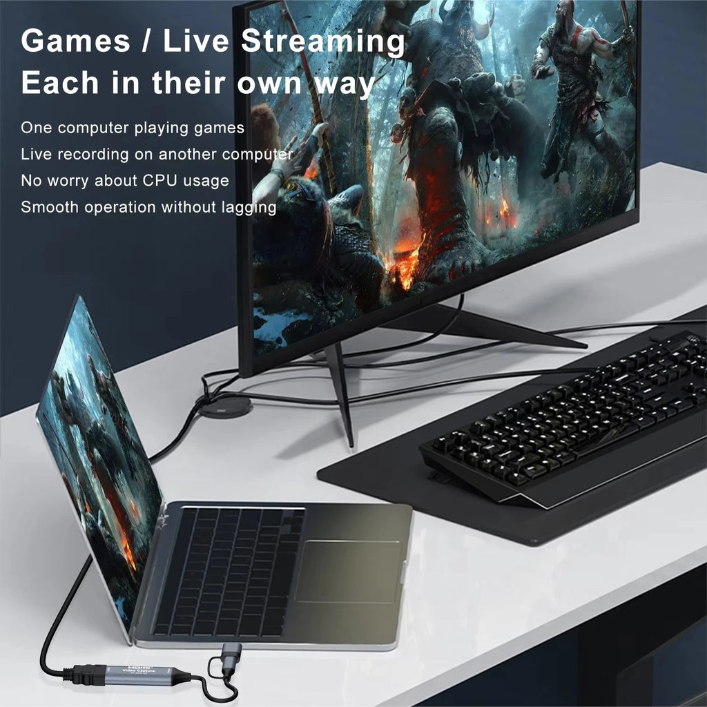 2-in-1 4K HDMI Video Capture Card USB 3.0 & Type-C Video Capture Card HIP