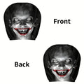 2-Pack Horror Portrait Car Headrest Covers | Fun Seat Protectors Car Headrest Cover HIP black