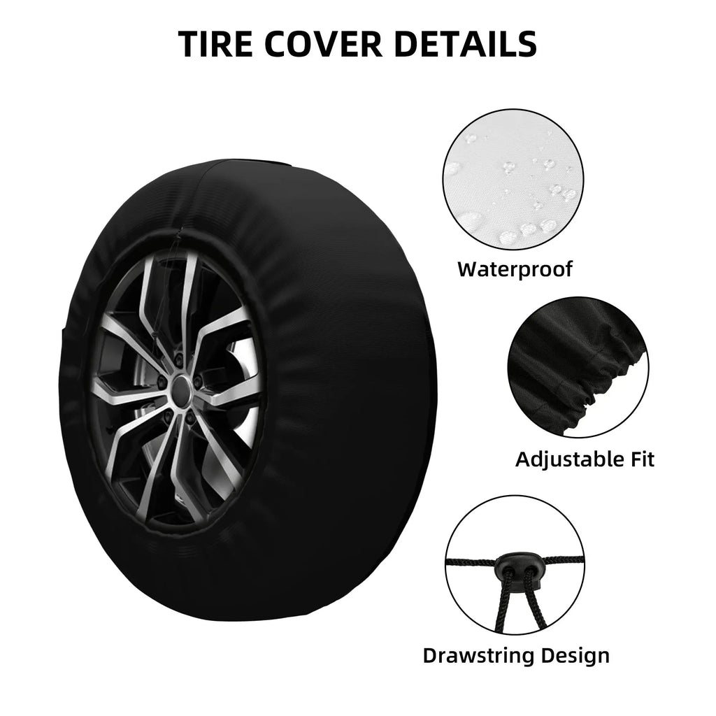Retro Hippie Floral Spare Tire Cover – SUV, RV & Trailer 14–17" Spare Tire Cover HIP