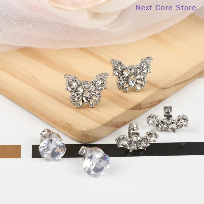 Butterfly Rhinestone Clip-On Earbud Charms – DIY Pair Earbud Charm Decoration HIP
