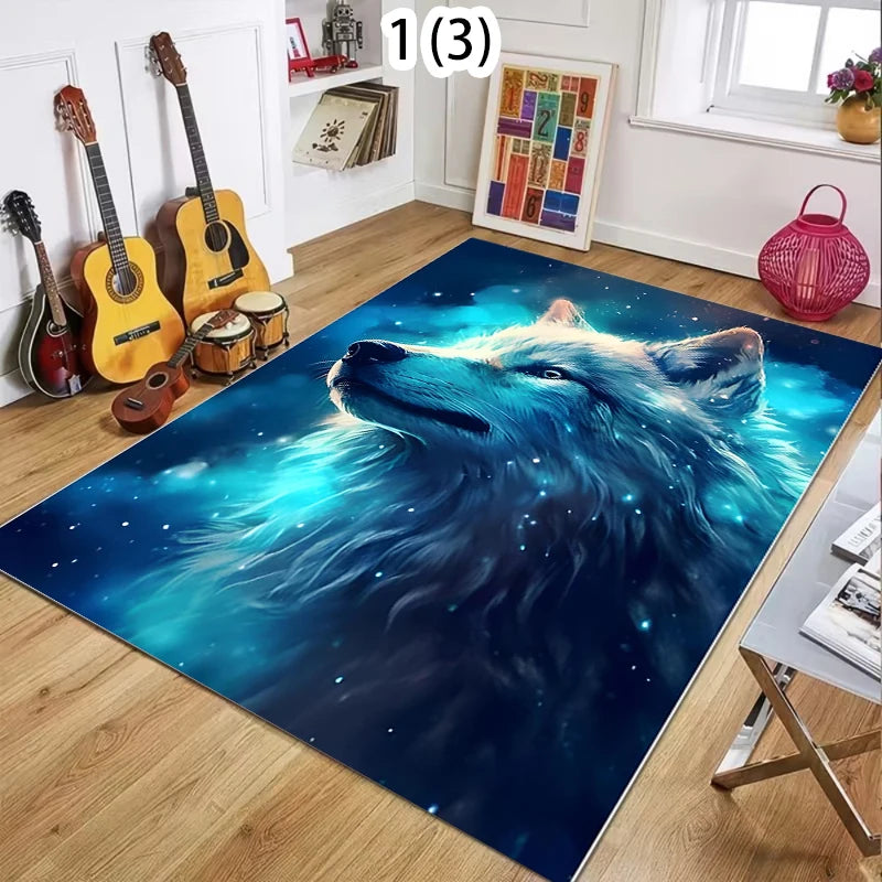 2D Animal Print Area Rug – Tiger, Lion & Leopard Floor Mat Animal Print Area Rug HIP