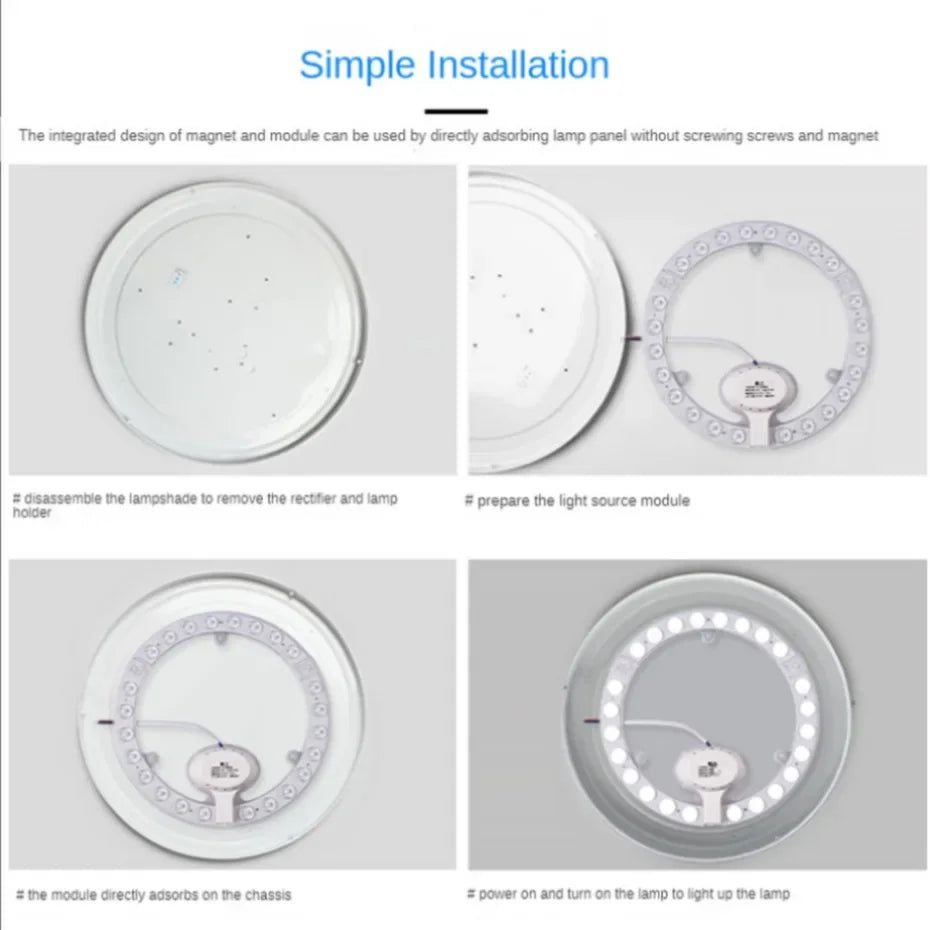 LED Ring Panel Circle Light 12W–36W Round Ceiling Lamp 220V LED Ceiling Panel HIP