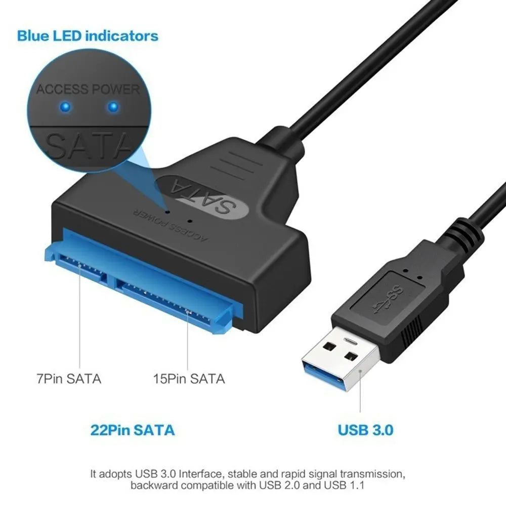 USB 3.0 to SATA Adapter Cable for 2.5" HDD & SSD | HIP SATA Adapter Cable HIP