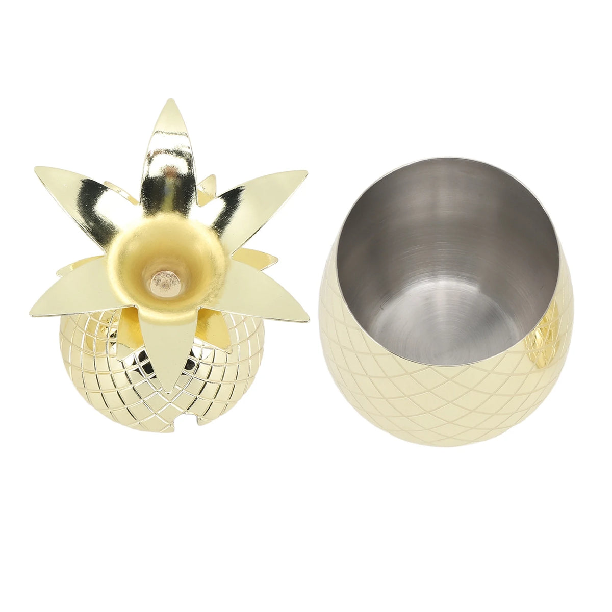 Pineapple Cup with Lid 500ml Stainless Steel Drinking Glasses Reusable Easy to Clean Versatile Tumbler Cup for Bar Party HIP