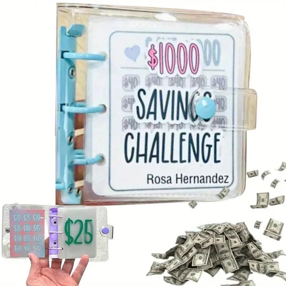 1000 Savings Challenge Binder – Cash Envelope Budget Planner Savings Challenge Binder HIP