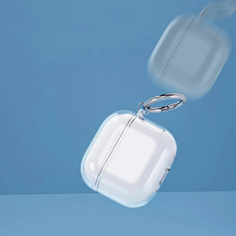 Clear TPU Case for AirPods 4 with Keychain | Protective Cover Earphone Case HIP