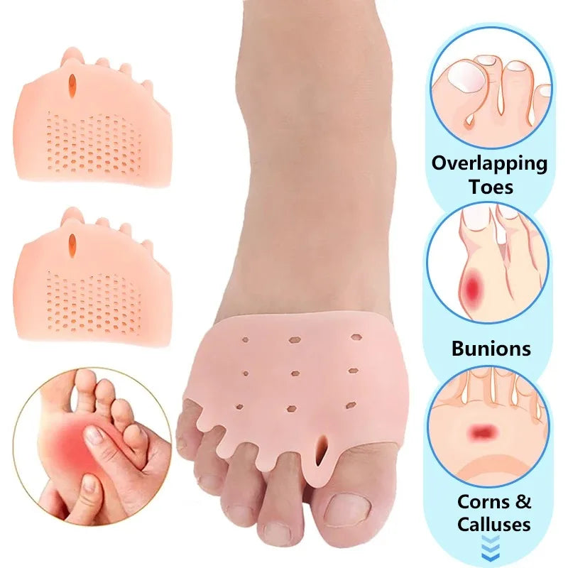 Silicone Forefoot Gel Pads Toe Separator Cushion – 2 Pcs Forefoot Gel Pad HIP