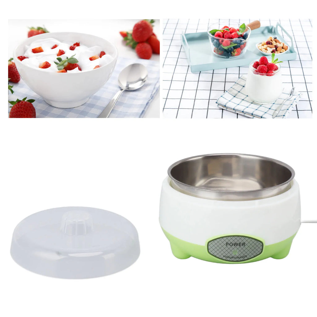 Compact Yogurt Maker Machine Stainless Steel Container Yogurt Maker for Homemade DIY Yogurt Green 15W DIY Yogurt Maker Machine HIP