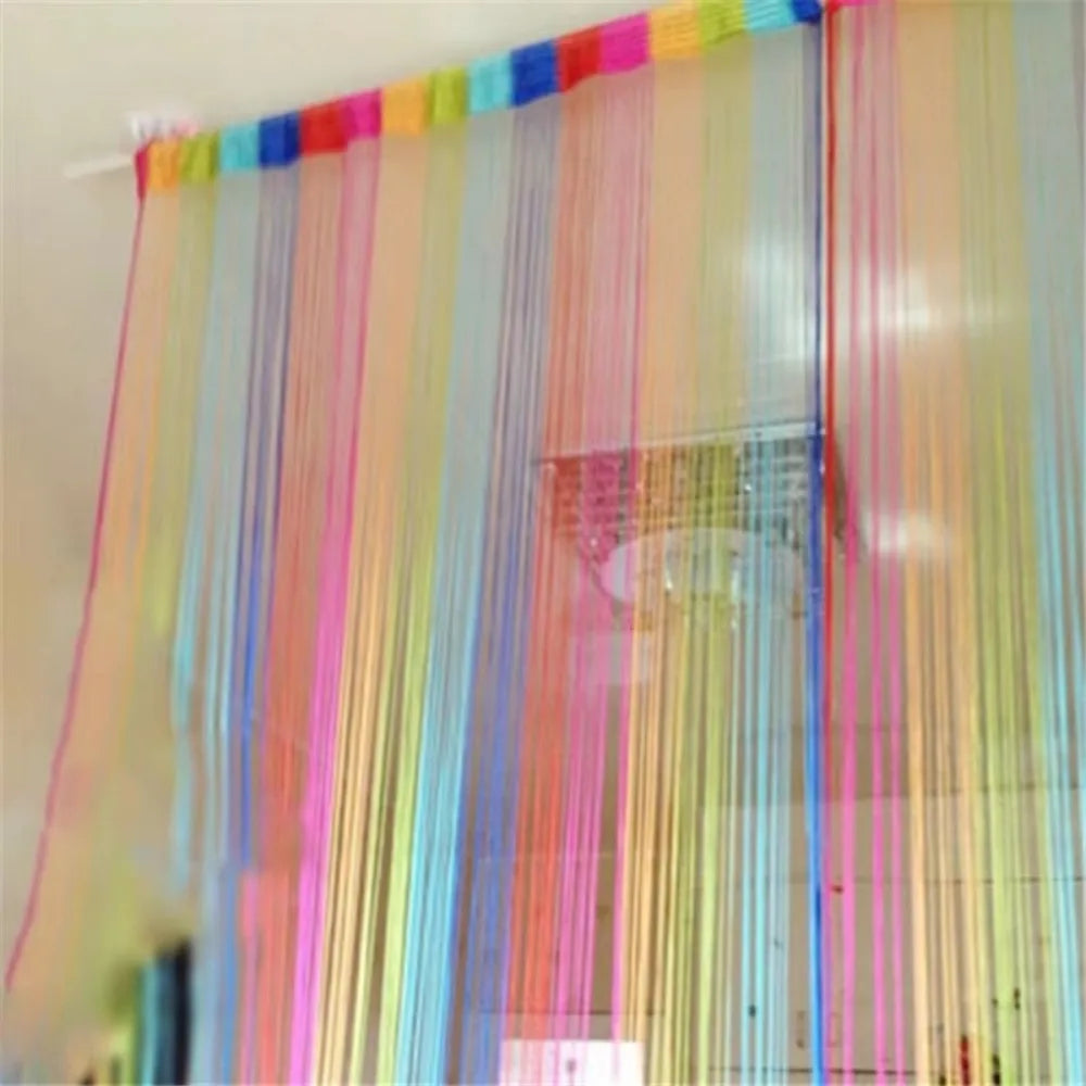 Colorful String Tassel Door Curtain Panel 200x100cm Decorative Door Curtain HIP