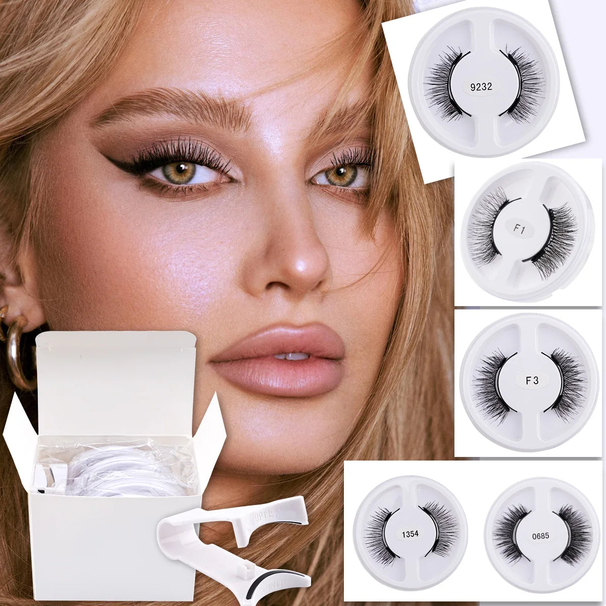 YSDO Upgrade Magnetic False Eyelashes 5 pair Set Eyelash Extension 3D Natural Lashes 3-Step Press On Fake Lash Handmade EyeLash HIP