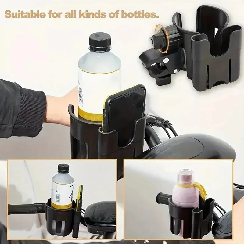 360° Rotating Phone & Cup Holder for Baby Stroller | Adjustable Stroller Cup Holder HIP