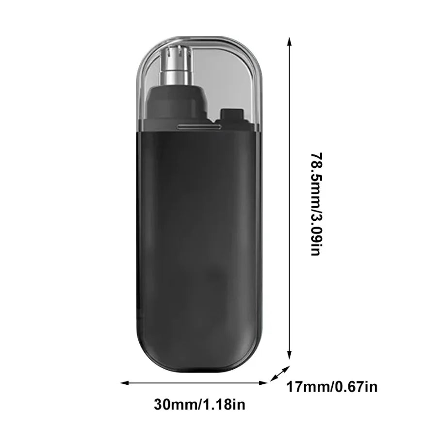 Men's Nose & Ear Hair Trimmer – Stainless Steel Portable Nose & Ear Trimmer HIP black 1