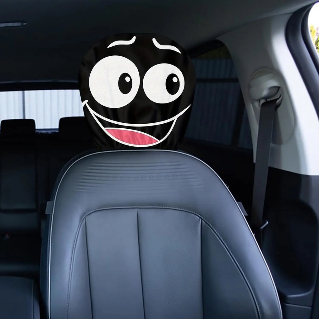 2-Pack Cartoon Eyes Car Headrest Covers – Soft & Washable Car Headrest Cover HIP