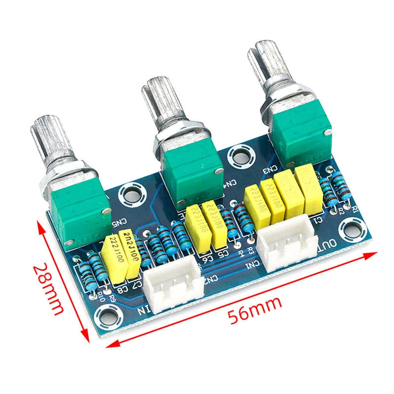 XH-M802 Passive Tone Board – Treble, Bass & Volume PCB Tone Control PCB HIP Onesize