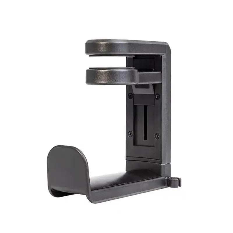Under Desk Headphone Stand – 360° Rotating Clip-On Hanger Headphone Desk Hanger HIP Black