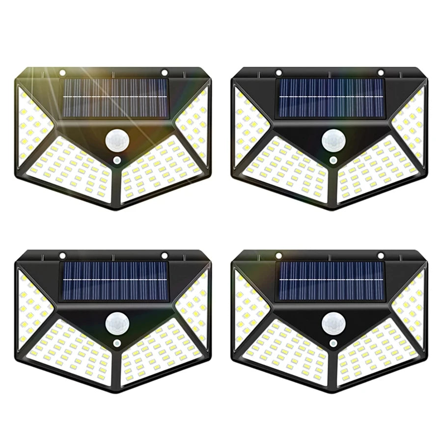 LED Solar Lights Outdoor Waterproof External Solar Lamp Motion Sensor Garden Lights Solar Power Sunlight Yard Wall Street Light HIP