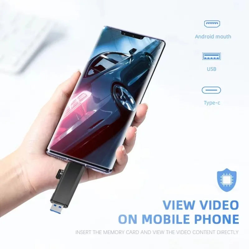 5-in-1 USB 3.0 Type-C OTG Card Reader – SD & TF Adapter USB Card Reader HIP